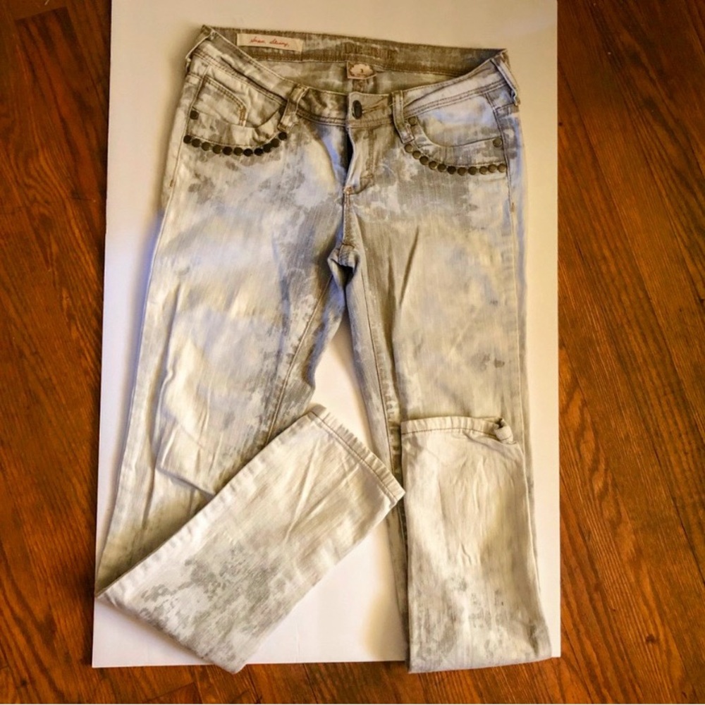 Decree Super Skinny Grey Acid Wash Jeans Size 3